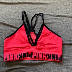 Pink sports bra